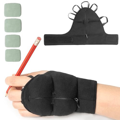 Weighted Gloves for Tremors, Wrist Weights for Hand Tremors and Parkinsons Patients, Steady Hand Adjustable Weighted Gloves (Patent Pending) - size: Small, Left Hand