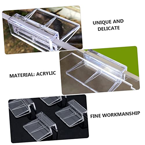 VANZACK Stable Performance Acrylic Material Aquarium Bracket 10pcs Clips for Lid Easy to Clean and