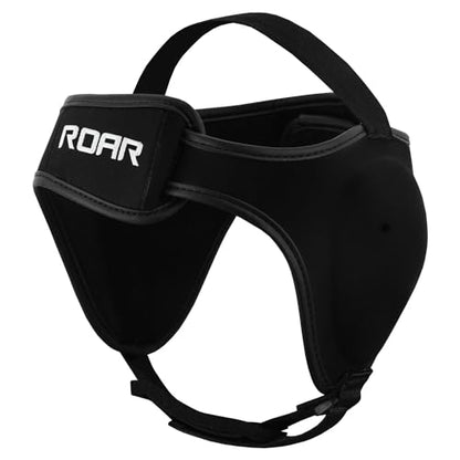 ROAR-INT Wrestling Headgear Men BJJ Ear Guard Protection MMA Grappling Cauliflower Helmet - color: Black (Pack-2)