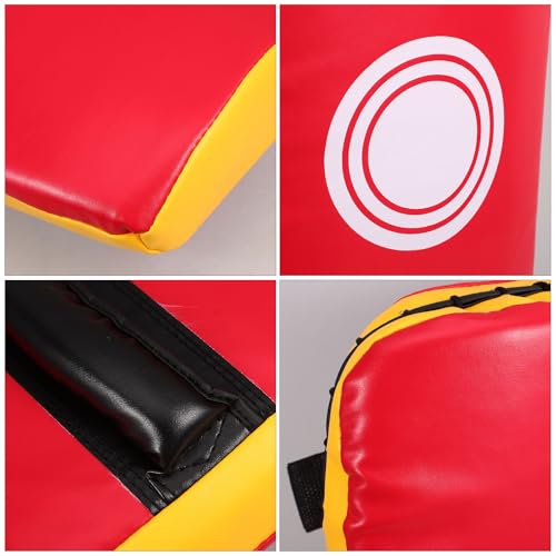 Red PU Martial Arts Strike Shield Kick Pad for Sports Training