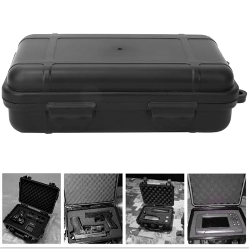 Portable Water proof Tool Box – 7.9x4.7x2.4 Inch Shockproof Organizer with Foam Lining for Outdoor, Camping & Fishing Tools