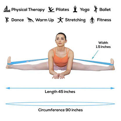Ballet Stretch Bands for Flexibility, Strength and Dance Training - color: Blue