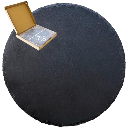 Reptile Basking Platform,7.8IN Tortoise Rock Slate Plate Feeding Food Bowl Dish Turtle Bathing Resting Terrace for Lizard Bearded Dragon Chameleon Gecko Snake Frog Newt - size: 7.8inch(1pcs)