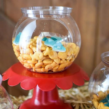 Fun Express Clear Plastic Fish Bowl - Versatile Party Decor for Birthday Parties Events & Creative Displays - Perfect for Centerpieces Favors & Themed Decorations - 1 Piece
