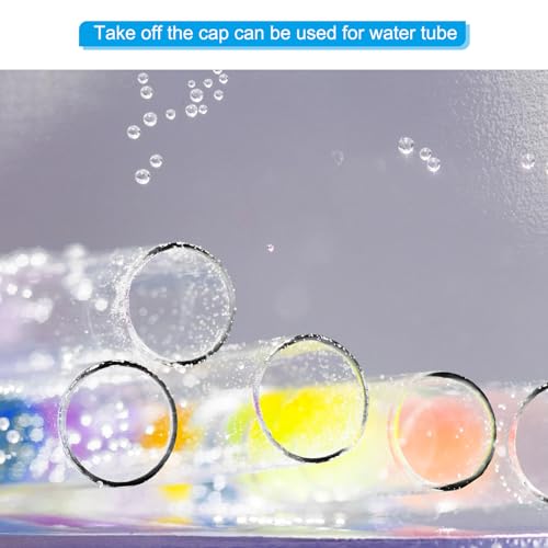 PATIKIL 11.8"L x 1.7"Dia Clear Storage Tubes, 1Pcs PC Plastic Transparent Hollow Round Rigid Tube with Cap for Beads Bath Salt Container Wedding Party Favors