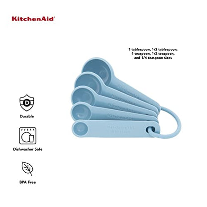 KitchenAid Universal Measuring Spoon Set, 5-Piece, Blue Velvet - color: Blue Velvet