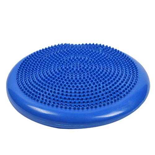 Haofy Inflatable Yoga Mat, PVC Balance Exercise Disc with Soft Flexible Material, for Fatigue Reduction and Health Improvement, 330mm x 330mm x 10mm - color: Blue