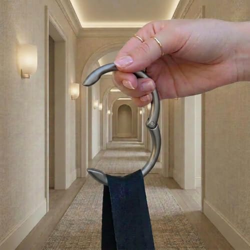 Clipa Bag Hangers The Ring that Opens into a Hook, Closes Automatically - color: Matte Hematite