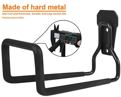 2pcs Heavy Duty Hose Hanger Garden Hose Storage Black Water Hose Holders for Outside Wall Mount Garden Hose Reel Hose Stand - color: 2pcs Black
