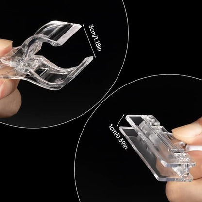 30 PCS Clear Sign Clips for Merchandise Display, Plastic Retail Double Sided Sign Holder Clips, Acrylic Price Tag Sign Holders on Clothing Rack, Rotatable Pop Clamps for Sale Retail Display