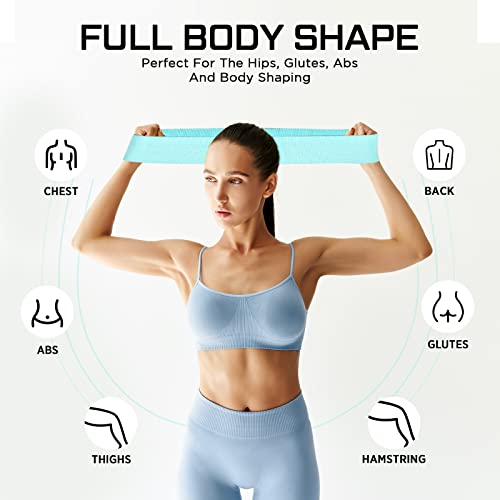 12 Pcs Fabric Resistance Bands for Working Out Non-Slip Booty Exercise Loop Bands for Women Men Glutes Hip Thigh Butt Yoga Pilates Fitness Gym, Light Medium Heavy - color: Green, style: Light Resistance