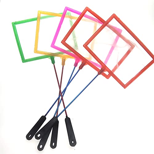 Baby Brine Shrimp Net Artemia Copepod Sieve for Scoop Out Artemia Eggs Random Color(Square 5 Pieces)