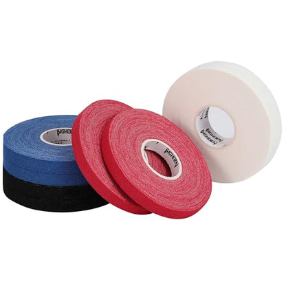 Bighorn Athletics Finger Tape, 0.3" x 45', 8 Rolls, Black/Blue/Red/White - color: Black, Blue, Red, White, size: 0.3-Inch