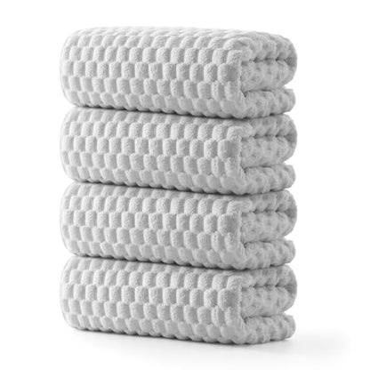 REDKISS 4 Pack Gray Bath Towels for Bathroom, Ultra Soft, 27"x55" - color: Gray, size: 27"x55" Bath Towels