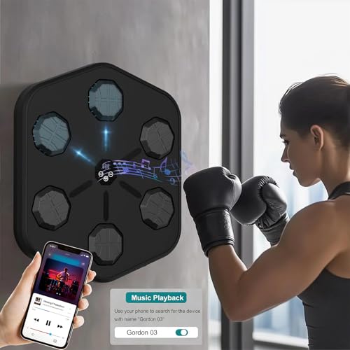 NUNET Music Boxing Machine Wall Mounted LED Workout Punching Target