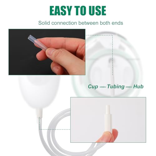 4pcs Replacement Tubing for Elvie Stride Pump, Silicone Breast Pump Tubing with Tube Connectors Replacement Parts for Elvie Stride, BPA-Free & Easy to Clean