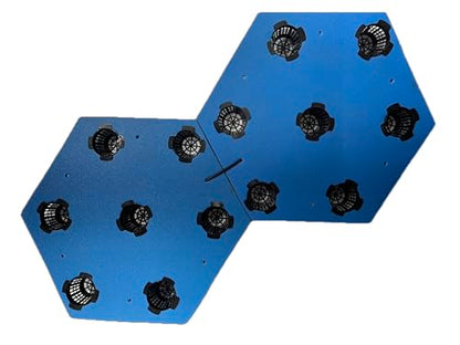 BEEMATS ECOISLE Floating Hydroponic Growing System, 7-Plant Capacity, Hexagonal Design with Aerated Pots, Water Garden Filter (7)