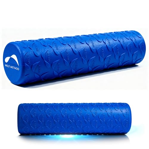 MELT Method 18 Inch Travel Soft Foam Roller- Half the Length of The MELT Full Body Roller | Portable Travel Size, Cross-Linked Memory Foam, Latex-Free, Myofascial Release, Lower Back, Hips, Neck, Shoulders