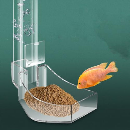 300MM Aquarium Feeding Tube Fish Feeder Tube Clear Acrylic Shrimp Feeding Tube with Hooks and Suction Cups for Aquarium Fish Tank Feeder - size: Aquarium Fish Tank Feeder-300mm