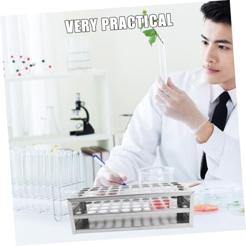 Stainless Steel Test Tube Holder Lab Tube Rack Easy to Clean Efficient Storage