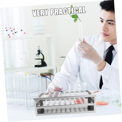 Stainless Steel Test Tube Holder Lab Tube Rack Easy to Clean Efficient Storage