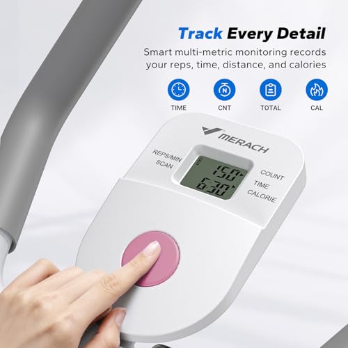 MERACH Ab Machine, Adjustable Ab Trainer Machine - color: White&PINk, size: large