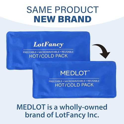 LotFancy Ice Pack for Injuries, Pack of 2, Reusable Hot Cold Pack for Therapy, Cooling or Heating Pad for First Aid, Back Shoulder Neck Head Feet Pain Relief, 11 x 5 Inches - style: 11x5in(Pack of 2)