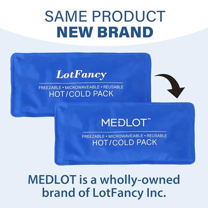 LotFancy Ice Pack for Injuries, Pack of 2, Reusable Hot Cold Pack for Therapy, Cooling or Heating Pad for First Aid, Back Shoulder Neck Head Feet Pain Relief, 11 x 5 Inches - style: 11x5in(Pack of 2)