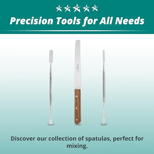 Excelta Double-Ended Spatula, Stainless Steel, Versatile Tool for Potting, Scraping, and Mixing Epoxy, 7 Inches, Intermediate