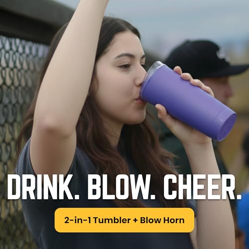 The LoudCup 16 oz 2-in-1 Water Bottle & Noisemaker, Jet Black - color: Jet Black, size: 16 Ounces