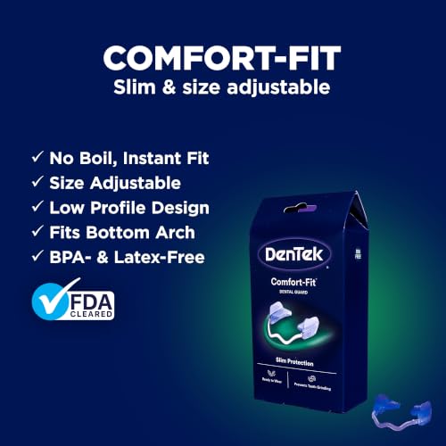 DenTek Comfort-Fit Dental Guard, 1 Storage Case & Pack of 2 Guards