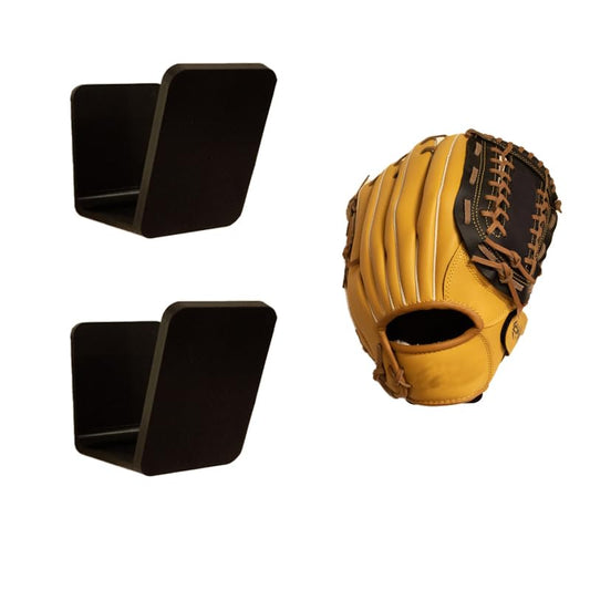 Baseball & Softball Glove Wall Mount, No-Drill Damage-Free Installation, Preserves Glove Shape, Perfect Organizer for Home & Locker Room, Ideal Gift for Players - color: 2PCS