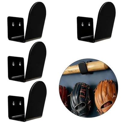 2pcs / 4pcs Transparency Tennis Glove Wall Mount Display Rack Easy to Installation Boxing Gear Storage Stand Living Room Deck - color: B