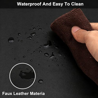 Dresser Cover - Can Be Used On Both Sides Waterproof and Easy to Clean Good Flatness Used for Dresser Table(Black+Black 10x44) - color: Black+black, size: 10×44inch