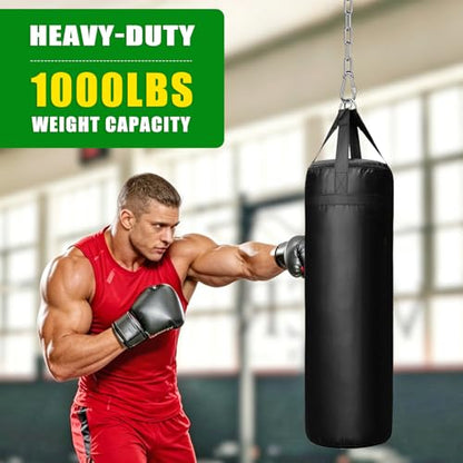 BeneLabel 20" 32" Heavy Bag Chain Stainless Steel Punching Bag Hanging Chain with Hooks Extension Chains for Boxing Bags, Hammocks Chair, Hanging Chair, Porch Swings, Aerial Silks - 1000LB Capacity - size: 2Pcs-32"