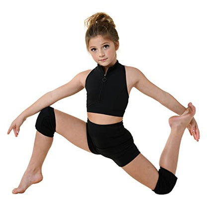Danz N Motion Cheerleading and Dance Knee Pads - Shock Absorbing Knee Protection - color: Black, size: Medium