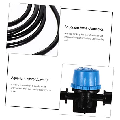 Adjustable Aquarium Hose Kit with Tubing Connectors for Flow Control Soft Silicone for Fish Tank Applications