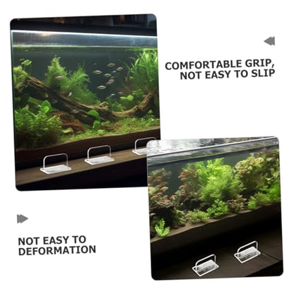 OUNONA 6pcs Fish Tank Cover Handle Fish Tank Cover Parts Aquarium Lid Handle Aquarium Lid Holder Aquariums Lid Holder Aquarium Tank Lid Handle Fish Tank Lids Handles Transparent Acrylic