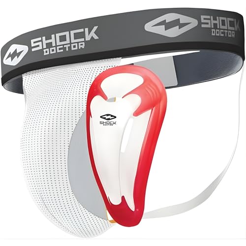 Shock Doctor Jock Straps with Cup Included, Cups for Football Baseball. Core Protective Athletic Supporters - size: 2X, style: Adult