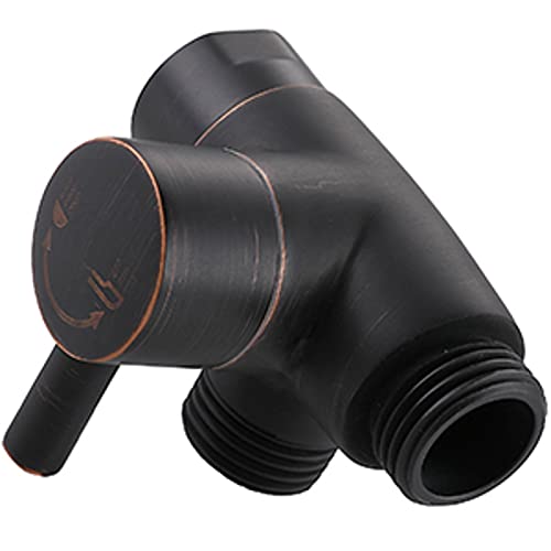 100% Solid Metal Shower Arm Diverter Splitter for Hand Held Showerhead and Fixed Spray Head ∣ G 1/2 3-Way Bathroom Universal Shower System Replacement Part (Oil Rubbed Bronze)