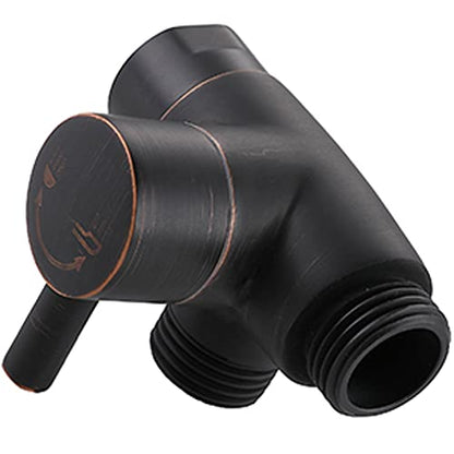 100% Solid Metal Shower Arm Diverter Splitter for Hand Held Showerhead and Fixed Spray Head ∣ G 1/2 3-Way Bathroom Universal Shower System Replacement Part (Oil Rubbed Bronze)