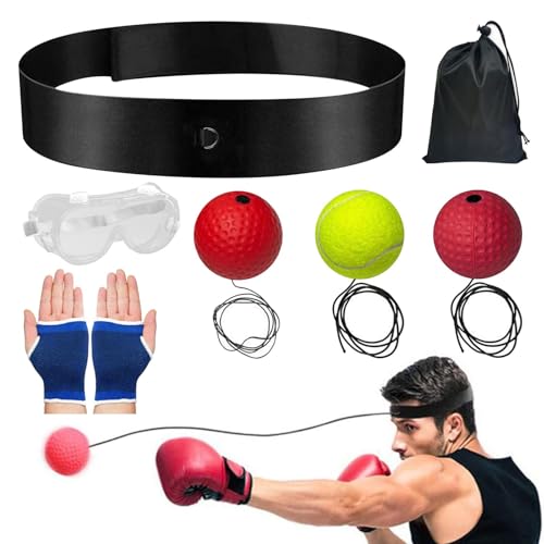 Reflex Ball Headband Set Reaction Response Trainer Equipment