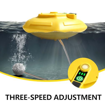 Floating & Rechargeable Bait Bucket Aerator, IPX7 Waterproof Rechargeable Charging Portable Oxygen Pump Floating Aerator Livewell for Fish Tank & Fishing Trips,Ultra-Quiet Bubbler for Live Bait