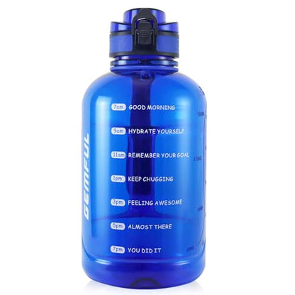 GEMFUL 2L Water Bottle with Handle 64oz Large Jug Leak-Proof (Royal Blue) - color: Royal Blue, size: 67.6 Ounces