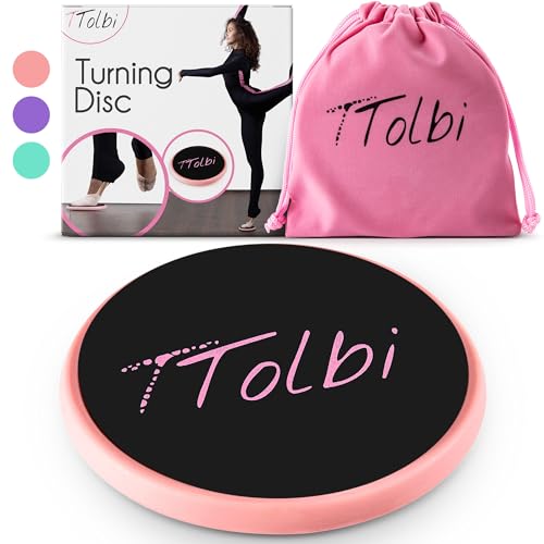 Premium Turning Boards for Dancers, Turn Board for Ballet and Ice Skating | Improve Spins, Technique and Balance, Portable Spin Disc for Dance and Figure Skating, Spinner Disk Training Equipment Gifts - color: Disc Pink