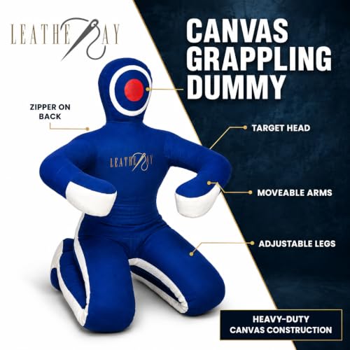Jiu Jitsu Judo Punching Bag Grappling Dummy Blue -Unfilled - size: 70 inches (6 ft)