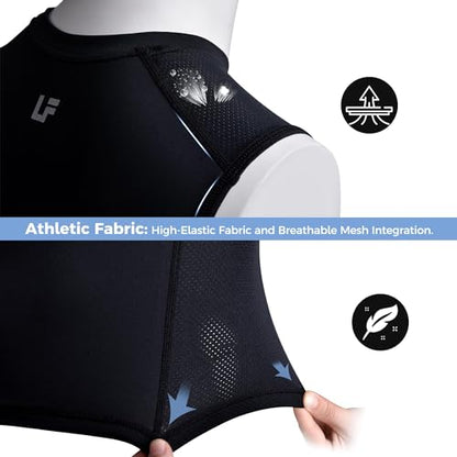 Adult Baseball Chest Rib Protector Padded Compression Shirt - color: Black, size: Small