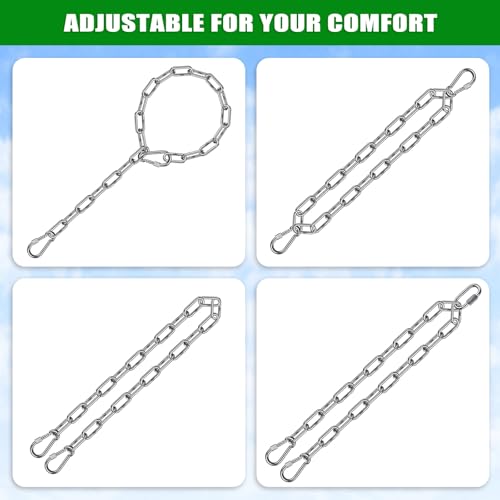 BeneLabel 20" 32" Heavy Bag Chain Stainless Steel Punching Bag Hanging Chain with Hooks Extension Chains for Boxing Bags, Hammocks Chair, Hanging Chair, Porch Swings, Aerial Silks - 1000LB Capacity - size: 2Pcs-32"