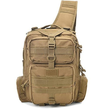 REEBOW GEAR Tactical Sling Bag Single Shoulder Every Day Carry Backpack - color: Style 03-tan