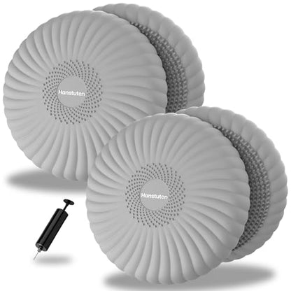 Wobble Cushion Core Balance Disc, Wiggle Seat with Inflation Pump - color: 2Grey
